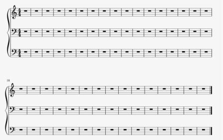 Curly Brace Extends To All Staves - Sheet Music, HD Png Download, Free Download