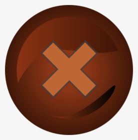 Brown Close Button Svg Clip Arts - Brown Close Button Png, Transparent Png, Free Download