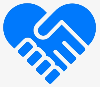 Heart Icons Handshake - Heart Handshake Clipart, HD Png Download, Free Download