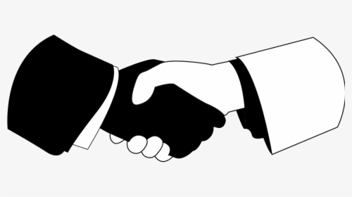 Black And White Handshake Png - Black And White Hand Shaking Transparent, Png Download, Free Download
