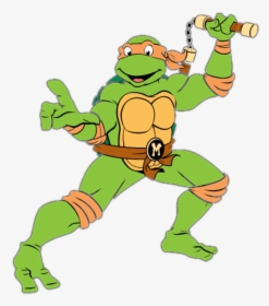 Teenage Mutant Ninja Turtles Michelangelo Cartoon , - Michelangelo Teenage Mutant Ninja Turtles Cartoon, HD Png Download, Free Download