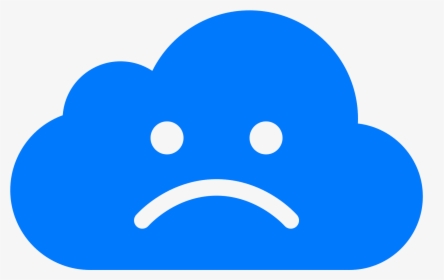 Computer Icons Cloud Computing Download - Sad Face Cloud Icon, HD Png Download, Free Download