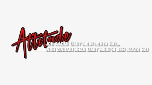 Attitude Text Hd Png - Pngs For Picsart Hd, Transparent Png, Free Download