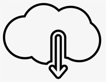 Download From Cloud Computing - Line Art, HD Png Download, Free Download