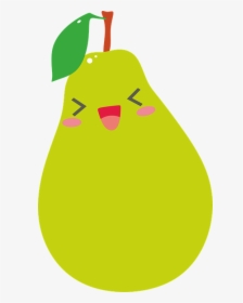 Pera, Pear, Verde, Green, Fruit, Lindo, Kawaii, Cute, HD Png Download, Free Download