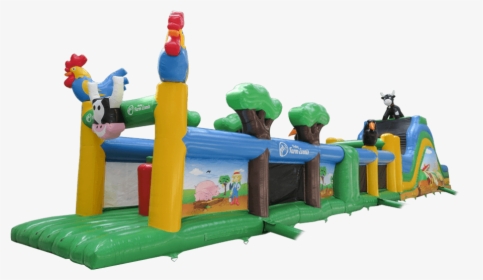 2 Part Farm Obstacle Course - Inflatable, HD Png Download, Free Download