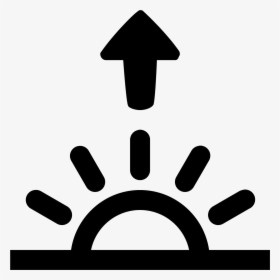 It"s A Sun Peaking Halfway Up Over The Horizon - Sun Icon Png Transparent, Png Download, Free Download