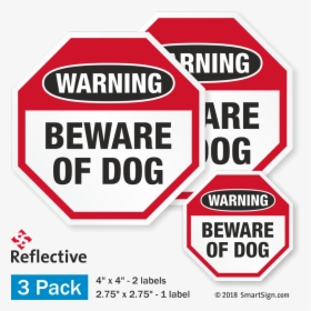Beware Of Dog Warning Label Set - Sign, HD Png Download, Free Download