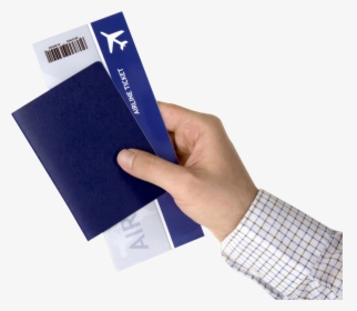 Airline Ticket Png Picture Library - Air Tickets In Hand, Transparent Png, Free Download