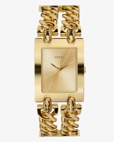 Guess Ladies Watches Gold Chain, HD Png Download, Free Download