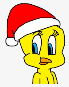 Free Download Tweety Bird With Santa Hat Clipart Tweety - Tweety Drawing, HD Png Download, Free Download
