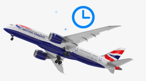 British Airways Flight Delay Compensation - British Airways Transparent Plane, HD Png Download, Free Download