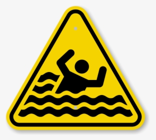 Transparent Warning Sign Png - Danger Of Drowning Signs, Png Download, Free Download