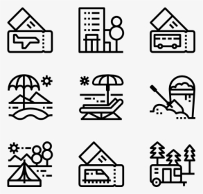 Travel And Holidays - White Icons Png, Transparent Png, Free Download