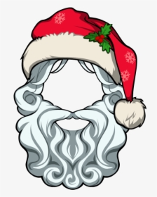 Clip Art Png Freeuse Stock - Cartoon Santa Hat And Beard, Transparent Png, Free Download