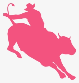 Silhouette Bull Rider Png, Transparent Png, Free Download