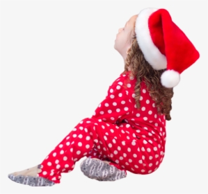 Little Girl Santa Hat Christmas Free Picture - Little Girl In Christmas Pjs Transparent, HD Png Download, Free Download