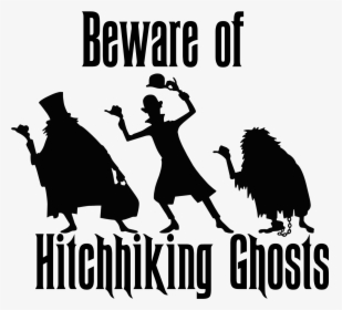 Haunted Mansion Hitchhiking Ghosts Silhouette, HD Png Download, Free Download