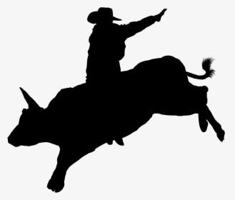 Bull Riding Rodeo Silhouette, HD Png Download, Free Download