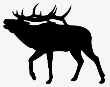 Bull Silhouette Clip Art - Elk Silhouette Png, Transparent Png, Free Download
