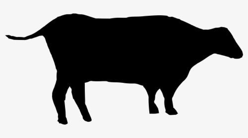 Silhouette - Png Clipart Cow Silhouette, Transparent Png, Free Download