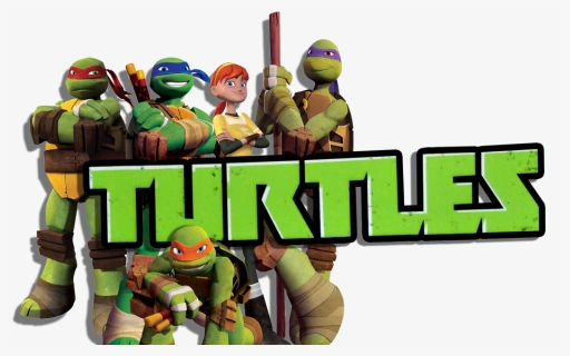 Ninja Turtles Clipart Logo - Teenage Mutant Ninja Turtles With April, HD Png Download, Free Download