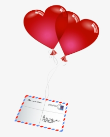 Valentine"s Day Clipart Letter - Valentines Day Balloons Png, Transparent Png, Free Download