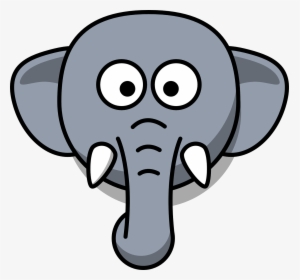 Elephant Cartoon Drawing Clip Art - Cartoon Elephant Face Drawing, HD Png Download, Free Download