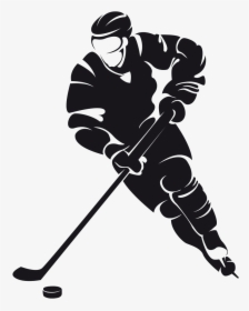 Ice Hockey Player Clip Art - Hockey Player Silhouette, HD Png Download, Free Download