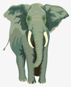 Elephant, Rope, Tied-up, Drawing - Elephant Tied To A Rope, HD Png Download, Free Download