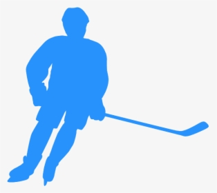 Blue Hockey Player Silhouette, HD Png Download, Free Download