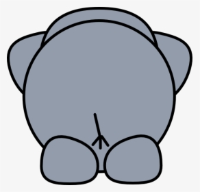 Elephant Back Clip Art - Cartoon Elephant, HD Png Download, Free Download
