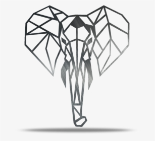 Geometric Elephant Metal Wall Art - Hoagard Elephant, HD Png Download, Free Download