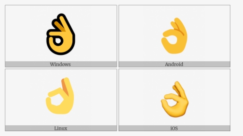Ok Hand Sign On Various Operating Systems - 👌 Android, HD Png Download, Free Download