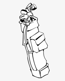 Golf Club Golf Bag Clipart - Golf Bag Black And White, HD Png Download, Free Download