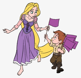 Top 96 Tangled Clip Art - Rapunzel In The Village Cartoons, HD Png Download, Free Download