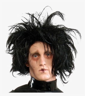 Edward Scissorhands Black Wig - Edward Scissorhands Hair, HD Png Download, Free Download
