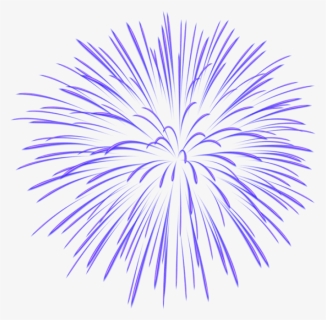 Blue Firework Png - Transparent Background Blue Fireworks, Png Download, Free Download