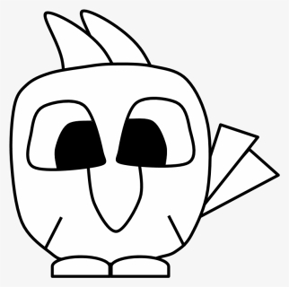 Cardinal, Big Eyes, Black And White, Cartoon Animal - Cartoon, HD Png Download, Free Download