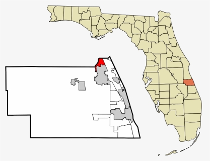 Florida Map With County Lines Lovely Roseland Florida - Florida, HD Png Download, Free Download