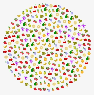 Circle Clipart Fruit - Fruits In A Circle Png, Transparent Png, Free Download