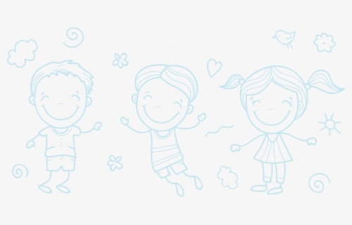 Happy Kid Background - Sketch, HD Png Download, Free Download