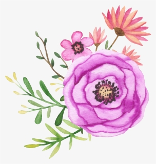 #watercolors #watercolor #floral #flowers #flower #paintedflowers - Persian Buttercup, HD Png Download, Free Download