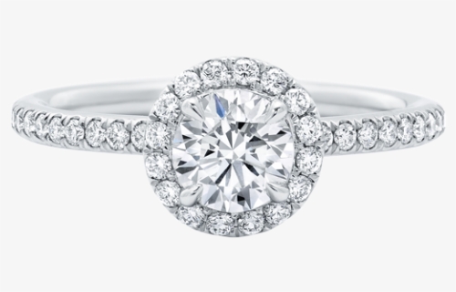The One, Round Brilliant Diamond Micropavé Engagement - Anillos De Compromiso Forma De Rosa, HD Png Download, Free Download