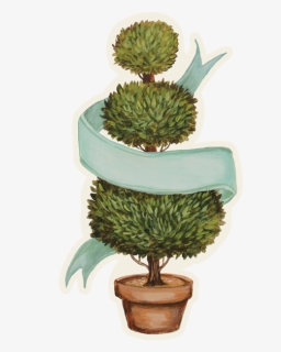Topiary Table Accent - Flowerpot, HD Png Download, Free Download