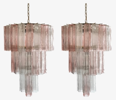 Pink Murano Glass Tronchi Chandeliers - Venini Chandelier Vintage Shop, HD Png Download, Free Download