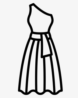 One Shoulder Dress Svg Png Icon Free Download - Icon, Transparent Png, Free Download