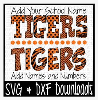 Free Tigers * Spirit Wear * Spirit Shirt Cutting File - Poster, HD Png Download, Free Download