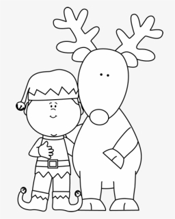 Transparent Elf Clipart Png - Christmas Elves Clipart Black And White, Png Download, Free Download