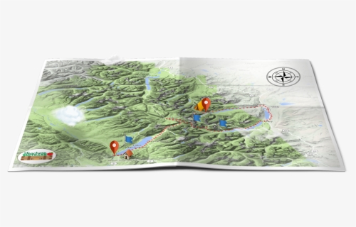 Paper Map Frontal-glacier - Plan, HD Png Download, Free Download